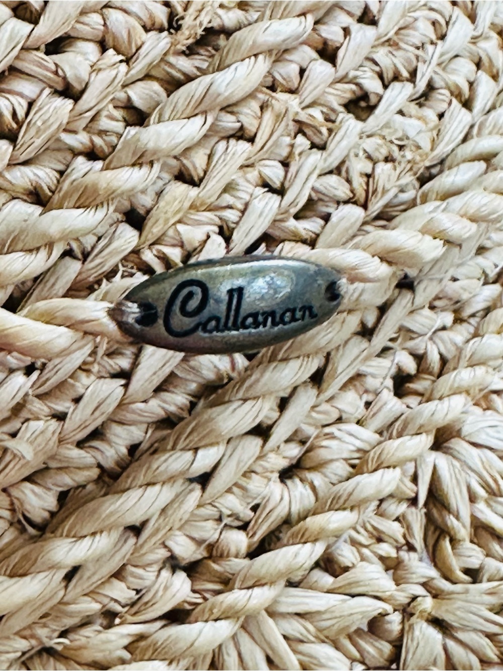 Callanan Handmade Rolled Brim Panama Natural Fiber Crocheted Sun Hat Vacation - Picture 3 of 10